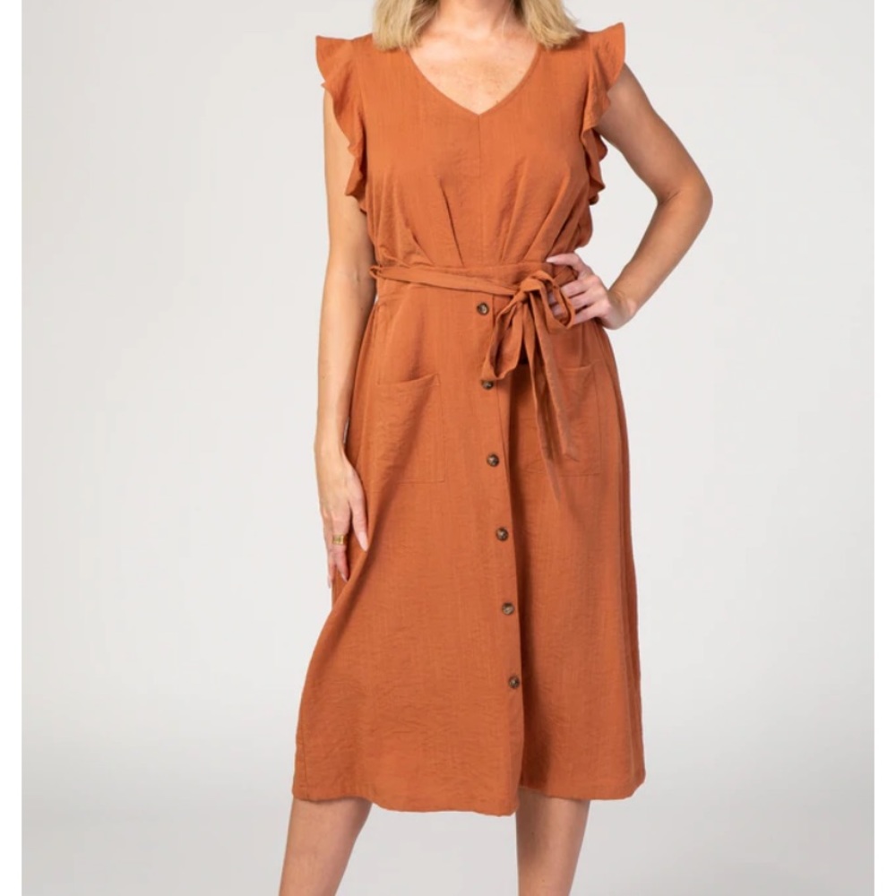 Like new! Pinkblush Rust midi dress